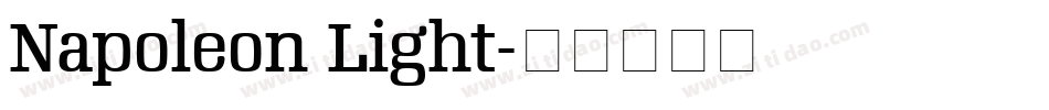 Napoleon Light字体转换